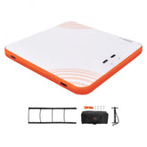 Inflatable Floating Dock, 10 x 10FT Inflatable Dock Platform, Non-Slip Water Floating Dock Mat with Portable Carrying Bag & Detachable Ladder, Floating Platform Island Raft for Pool Beach Ocean